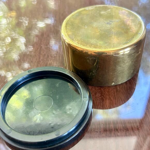 Vintage Oneida Brass Trinket Box with Velvet Lining, Floral Bird Lid – 2.5” Wide - Picture 5 of 15